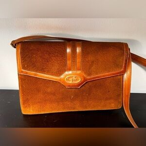 Vintage Gucci 1960s gold hardware Brown Leather Shoulder purse Bag collectible